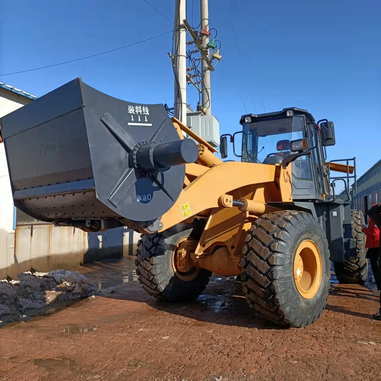 High quality mixer bucket for Doosan/Caterpillar/Sany/Shantui/Case/Volvo/Komatsu all brand 1.2-1.6T wheel loader
