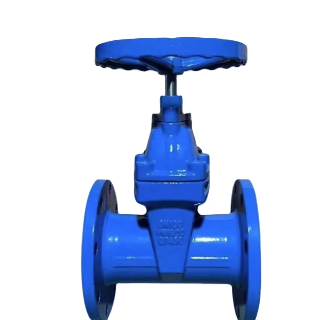 Flange gate valve ductile iron material soft seal hydraulic gate valve