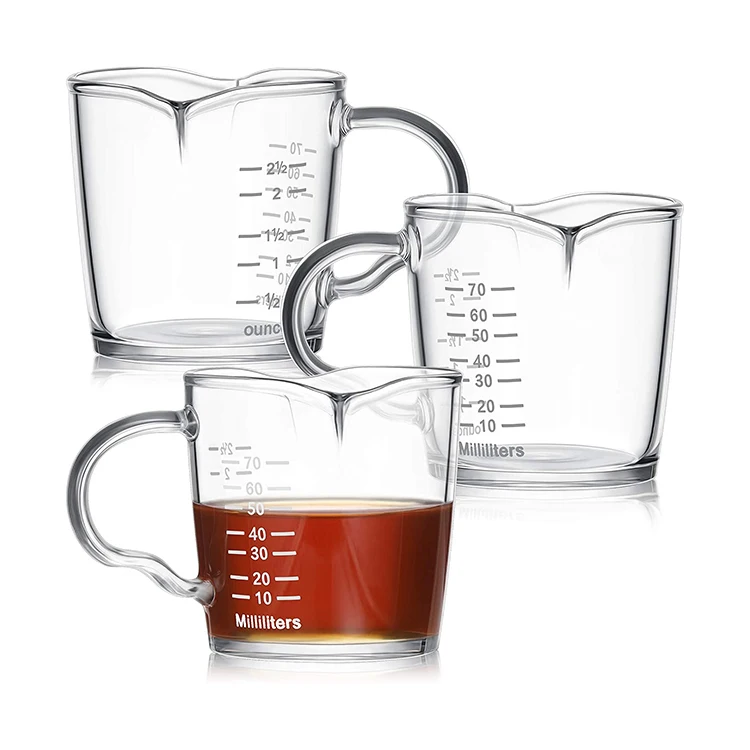 High borosilicate glass transparent high quality mike cup pyrex glass measuring cup set