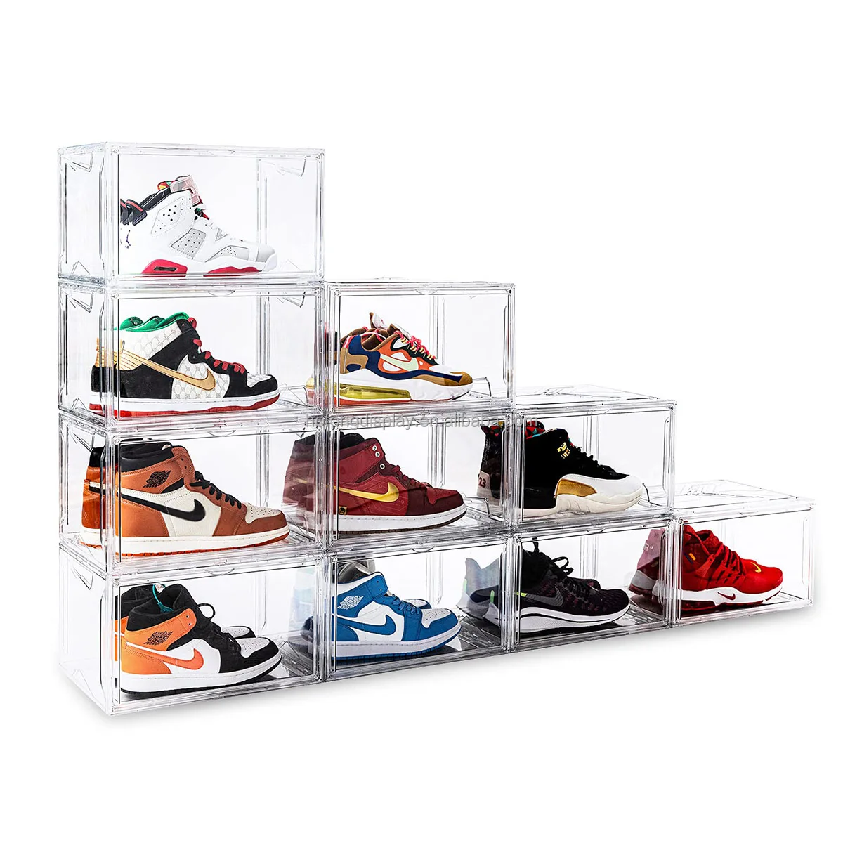 Wholesale Shoe Organizer Drawer Acrylic Plastic Shoe Rack Storage  Cubes Containers Display Case Shoe Display Holder