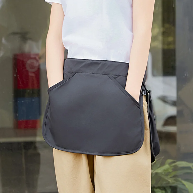 Restaurant Waiter Waist Money Pouch Bag Serving Apron, Check Holder with Multiple Pockets Adjustable Belt for Waitress