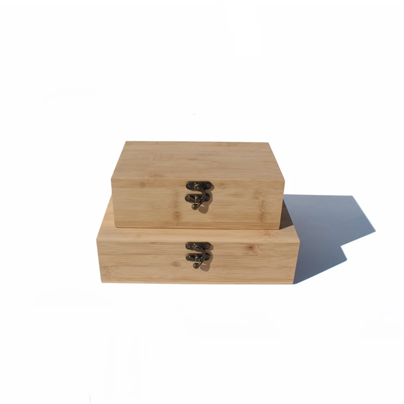 Оптовая продажа, деревянные подарочные коробки для хранения ювелирных изделий на заказ, Бамбуковая коробка для хранения украшений с крышкой