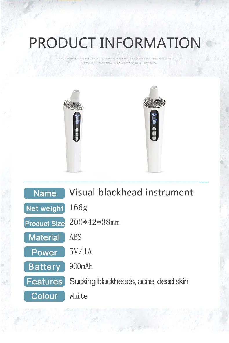 New Facial Vacuum Blackhead Remover With Camera Extractor Acne Tool Pore Cleaner Visible Black Head Remove Vacuum Suction