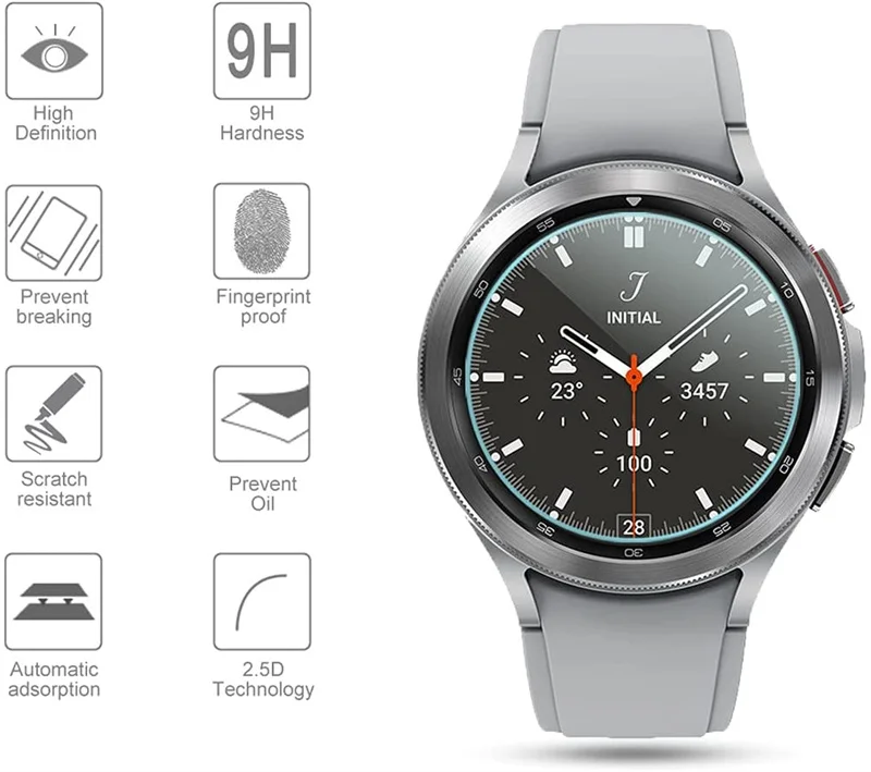 Factory wholesale HD Screen Protector Watch Protective Film For Samsung Galaxy Watch 4 Classic Tempered Glass Film