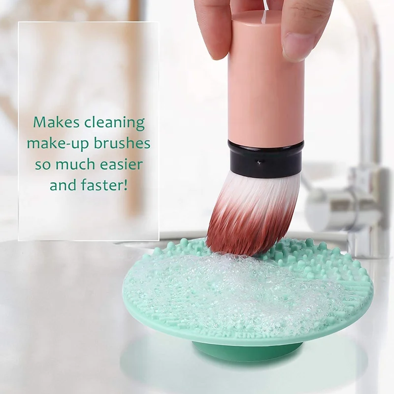 High Quality Eco Friendly Cleaner Pad silicone makeup brush cleaning mat Portable Washing Tool Scrubber With Suction Cup