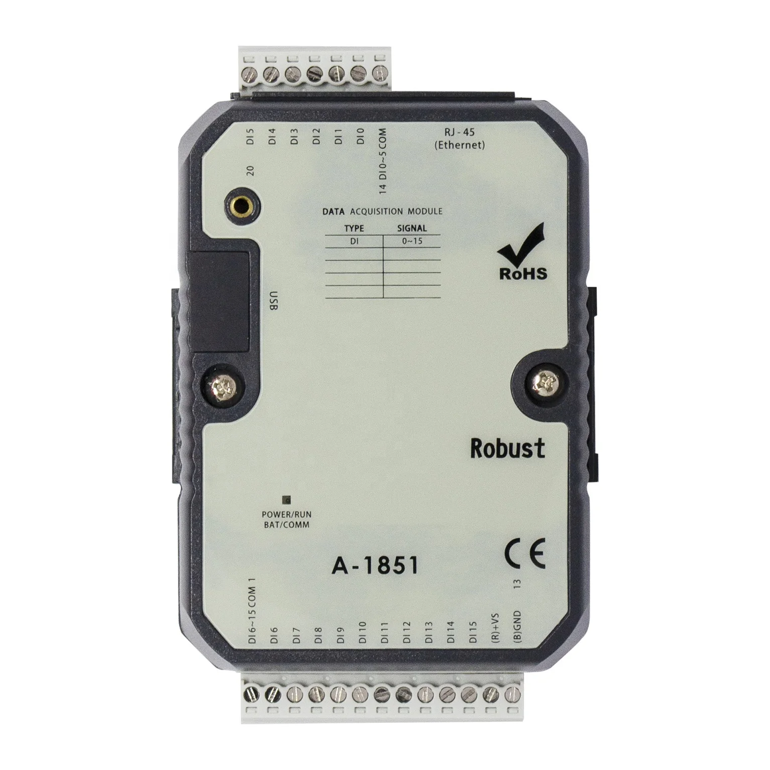 16DI Ethernet Remote I/O Module with Modbus TCP(A-1851)