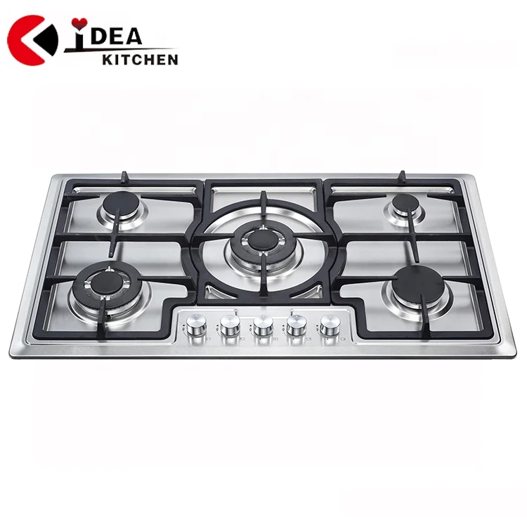 Hot Sale Kitchen Appliance  Gas Hob Built In Gas Stove 5   Burner Gas Cooker