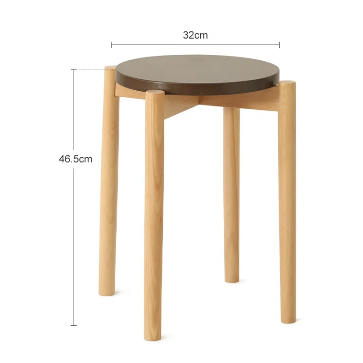 
Solid wood square makeup fashion dressing stool home dining stool living room creative shoe stool 