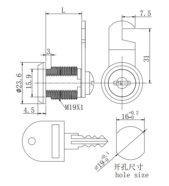 Safe euro cylinder file cabinet locked no key