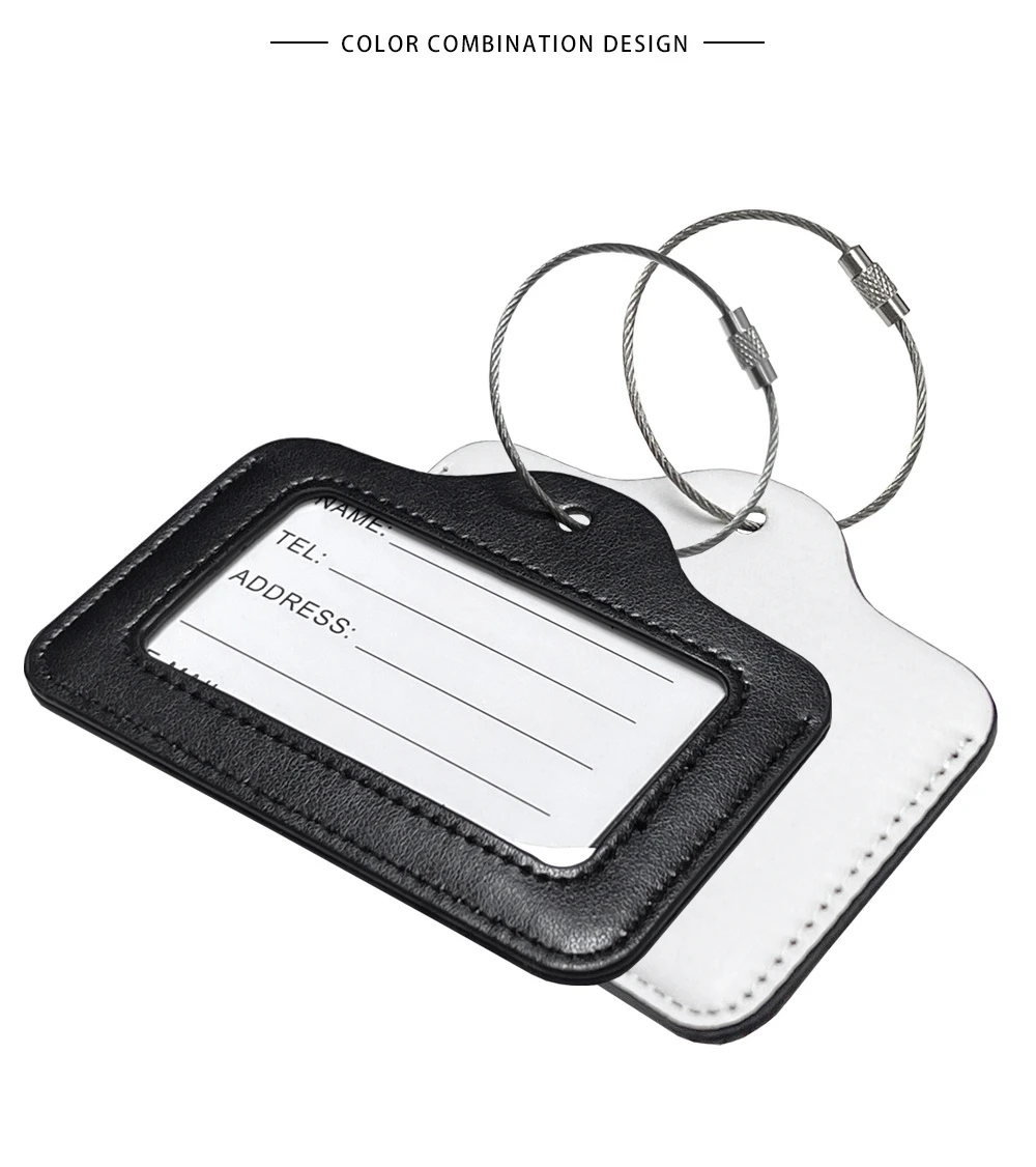Heat Sublimation Blank For Custom Printed Work Card Luggage Tag Card Bag Holder Thermal Transfer Blank Travel Mark Card Sleeve