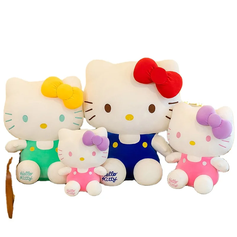 Sanrios Hello KT Kuromi Melody Stuffed Toys Cute Plush Cinnamoroll Toys Kawaii Baby Christmas Gifts Children Dolls For Girl