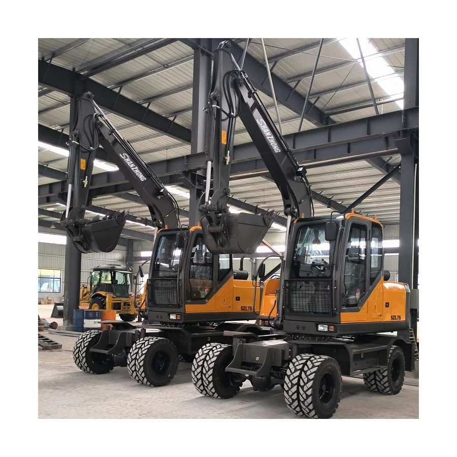Shanzhong Factory Manufactures Small Excavator Type 75 Wheel Excavator with Stable Performance for Export to Vietnam