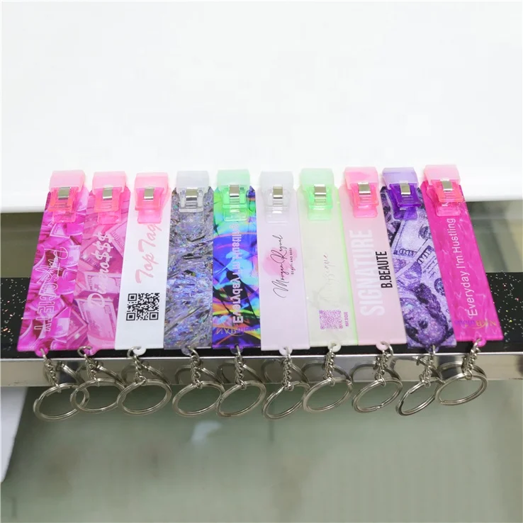 Verified Self Defenese Keychain Manufacturer Wholesale Atm Card Grabber For Long Nails Keychain