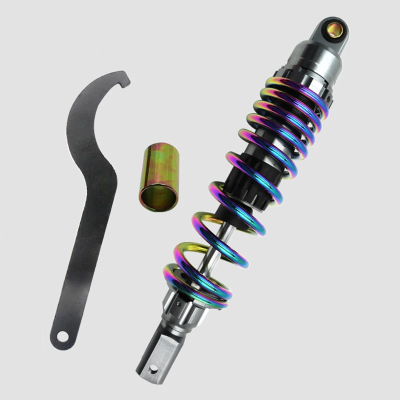  Electric motorcycle gradient color rear shock absorber modified 32cm