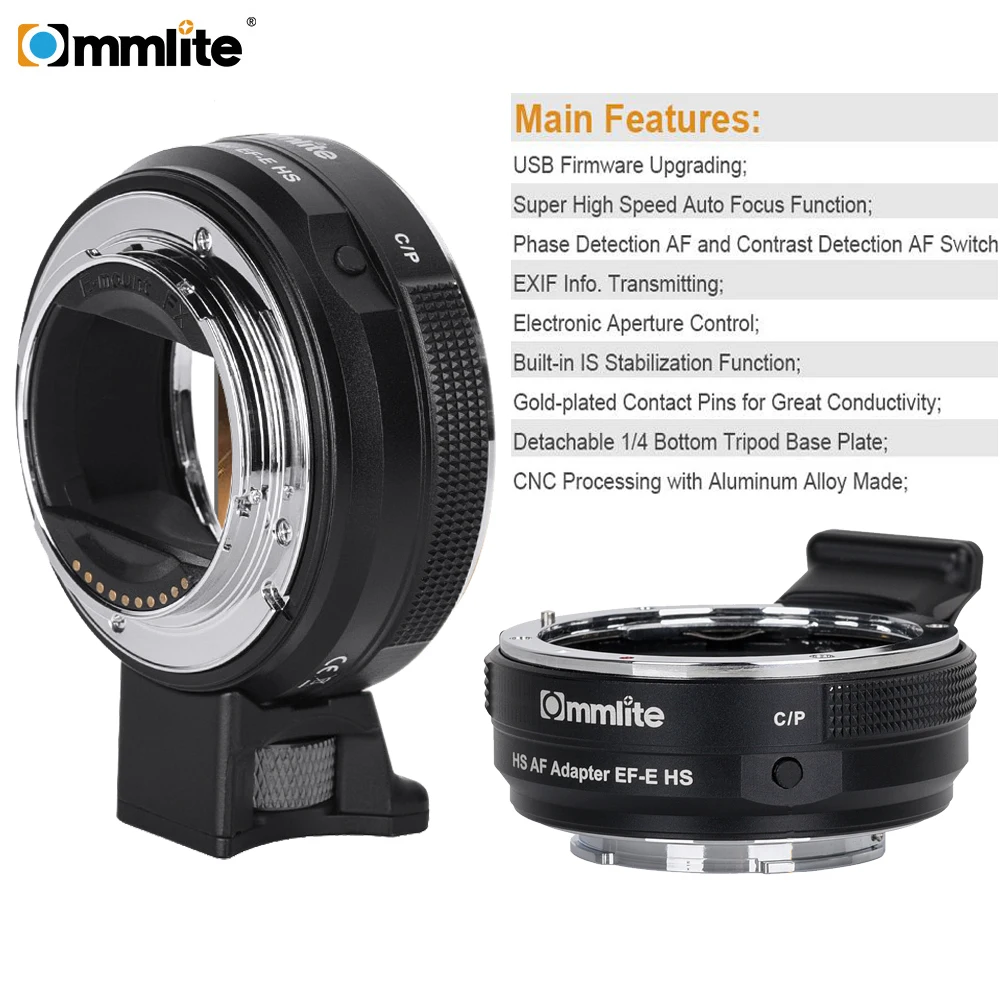  Commlite EF-E HS высокоскоростной адаптер для объектива с автофокусом USB обновлением Canon EF EF-S Sony E