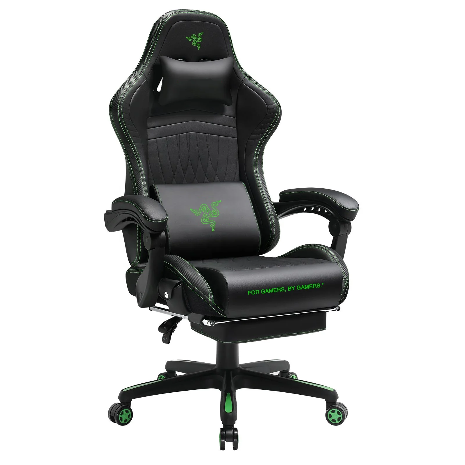 Razer Заводские колонки с двумя синими зубами ПВХ кожаное кресло PRO Silla Gamer Дешевое игровое подставкой для ног