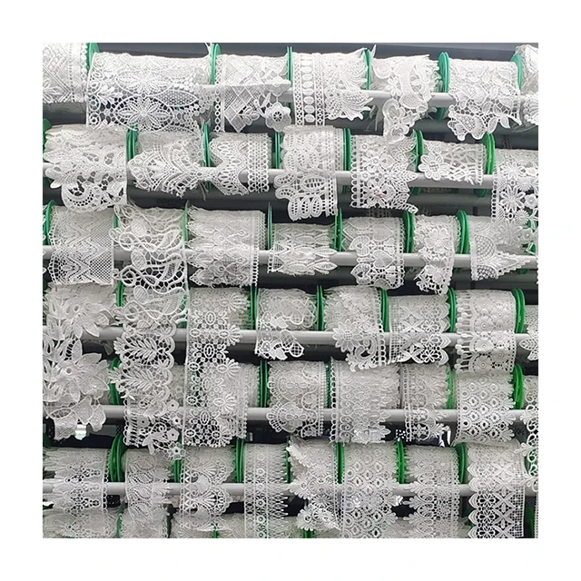2023 High Quality Chinese Factory Direct Prices Milk Silk White Guipure Trimming Lace