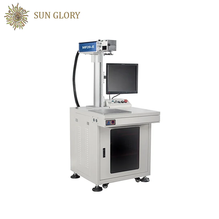 Sun Glory Adjustable Semi-automatic Automatic Computer Controlled Plastic Metal Stainless Steel Laser Marking Engraving Machine