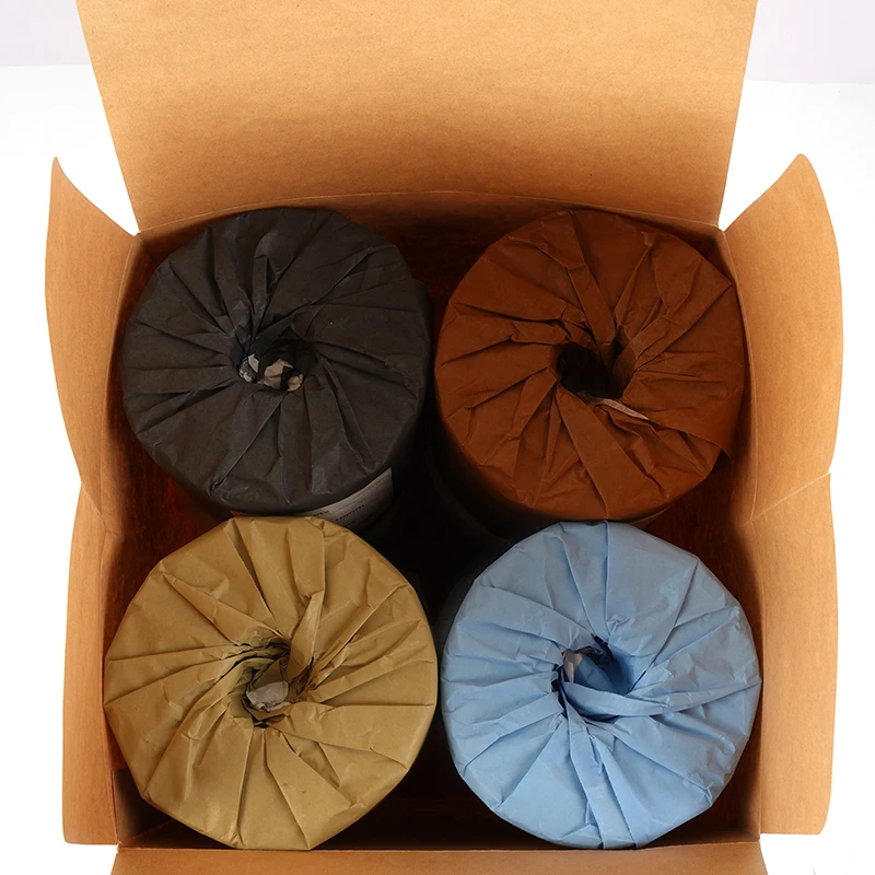 Lampure, индивидуальная упаковка, логотип, заводская цена, бесплатный образец, 3-слойная натуральная бамбуковая целлюлоза, неотбеленная туалетная бумага для ванной комнаты