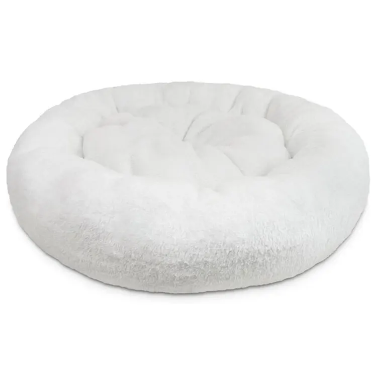 Cozy Atmosphere Providing Head Dreams Pet Round Bolster Dog Bed Donut