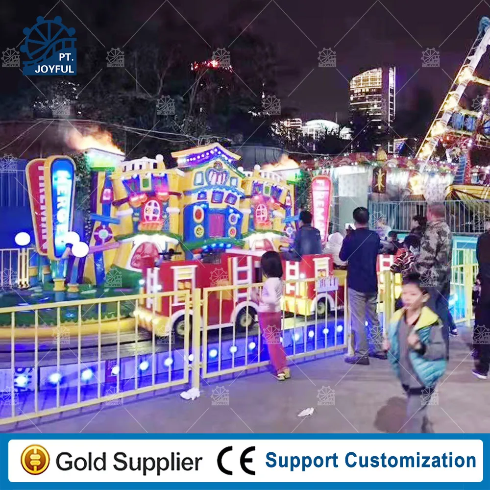Kids Amusement Ride Fire Truck Mini Shuttle Convoy Train Ride For Sale