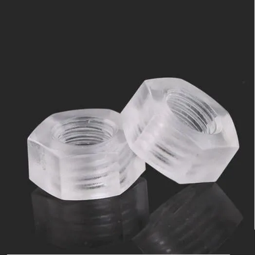 M2 5 м3 M4 M5 M6 M8 m10 m12 M14 M16 M18 M20 белая черная пластиковая нейлоновая Шестигранная гайка акриловая для ПК