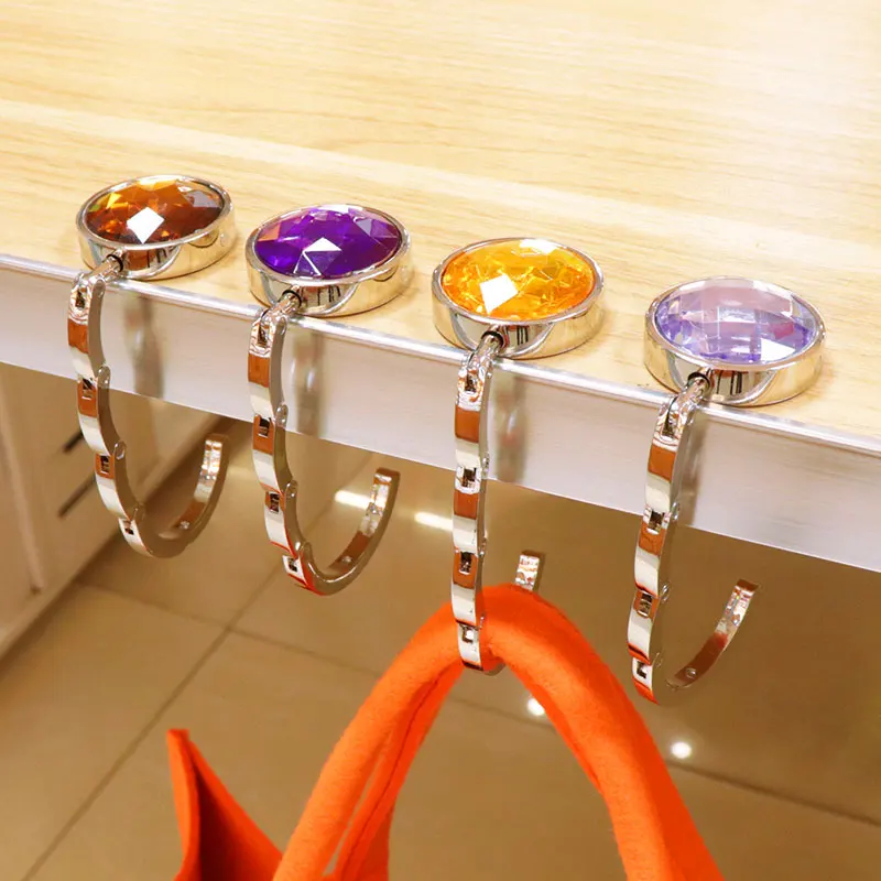 Xun Xin Foldable Purse Hook for Table Folding Handbag Hanger Personalized Letters Collection Desk Purse Holder for Women Bag