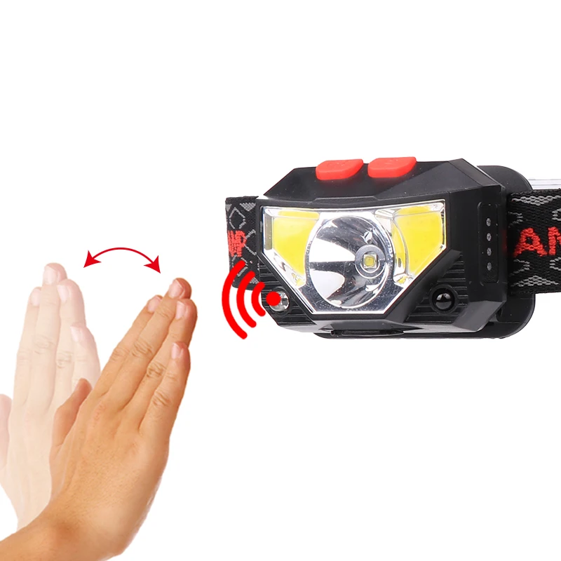New Arrivals 6 Modes ABS Plastic Head Lamp Micro USB Rechargeable Bright LED Headlight Headlamp