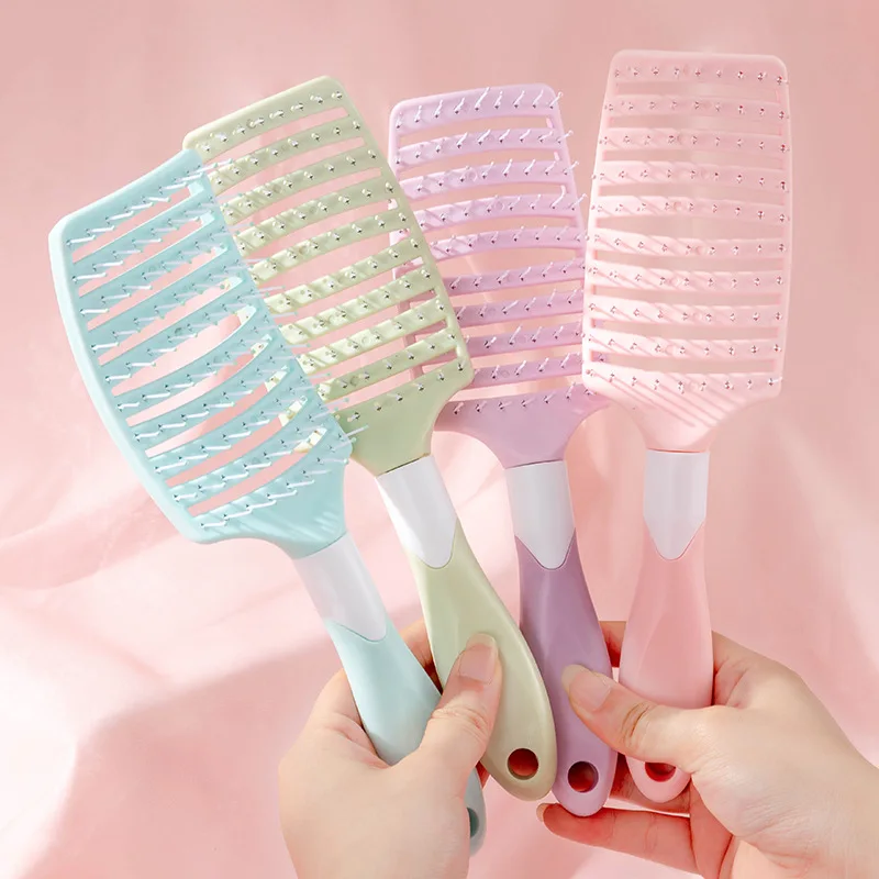 New Design Candy Color Salon Hair Comb Brush With Quick Self Cleaning Feature Curly Hair Styling With Comb For Black Womens