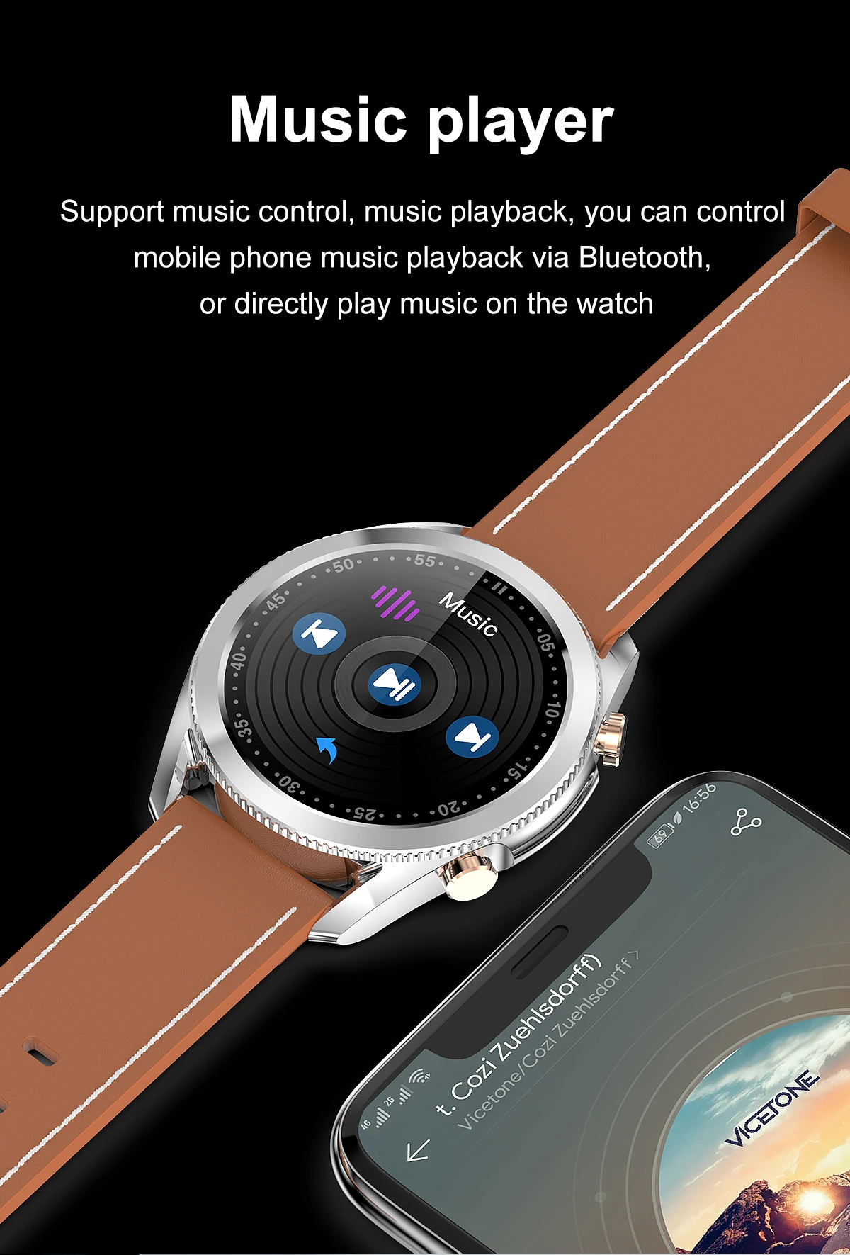 Silicone Band Wrist Cell Phone Pocket Women Smart Watch Fitness Touch Screen Mobile Waterproof Automatic Sleeping Monitor Watch