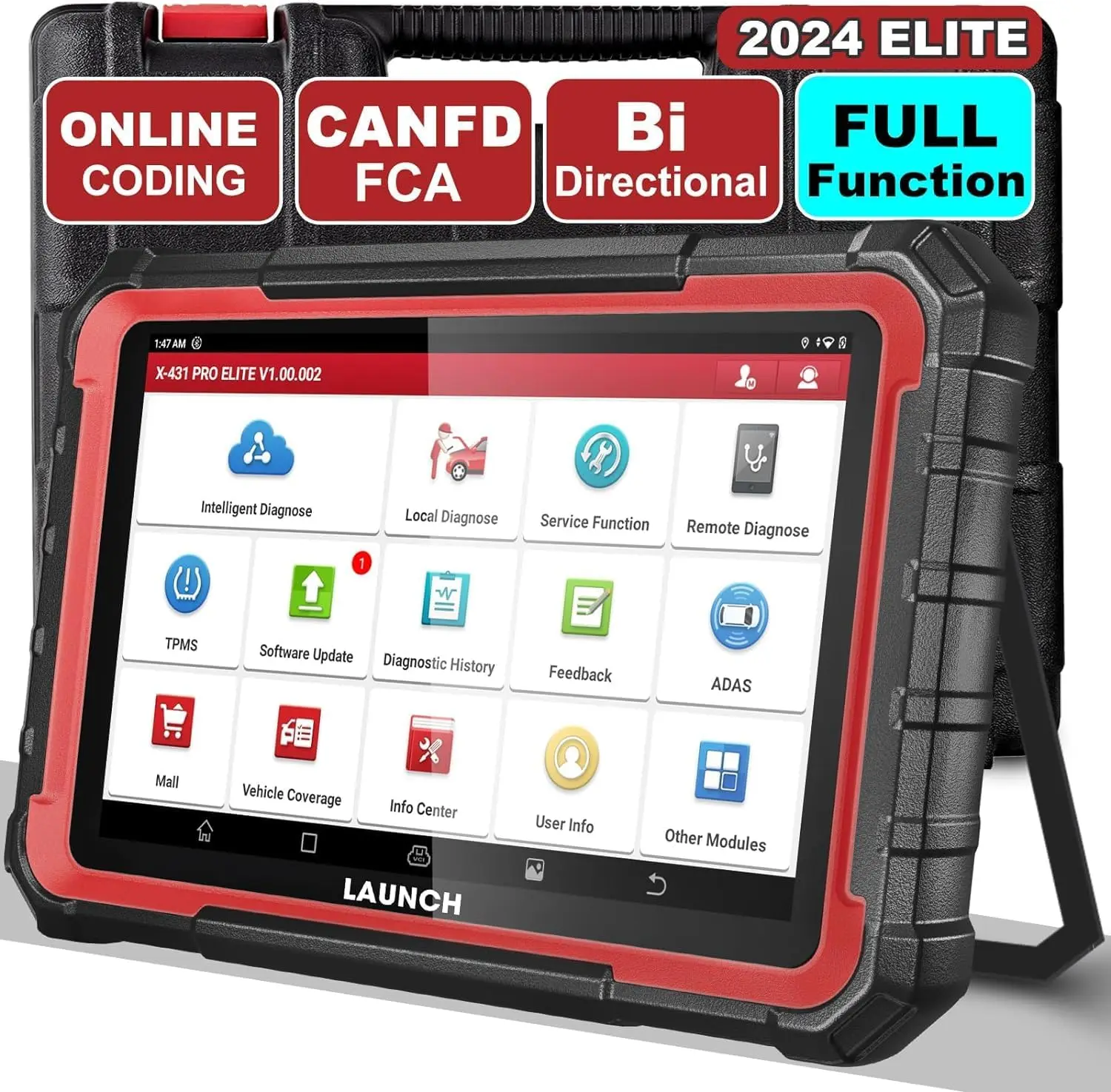 X431 PRO ELITE Launch 2024 New Model Bi-directional escaner automotriz CANFD&DOIP OBD2 Scanner