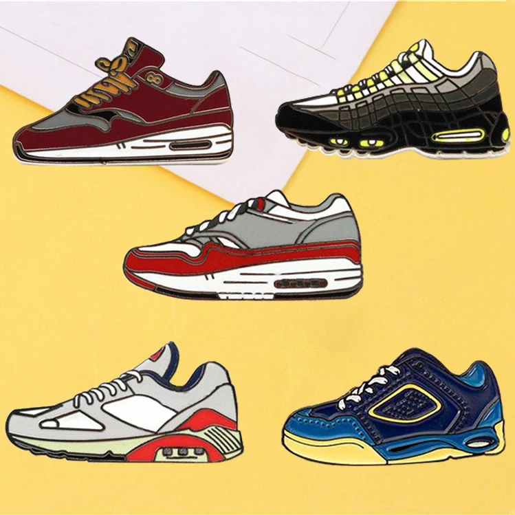 Fall custom soft enamel pins new sneaker metal lapel pin