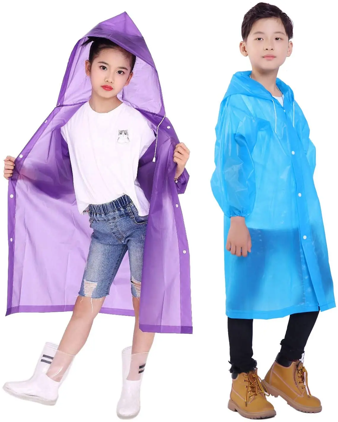 Waterproof raincoat lightweight EVA rain coats for Chilndren kids raincoat
