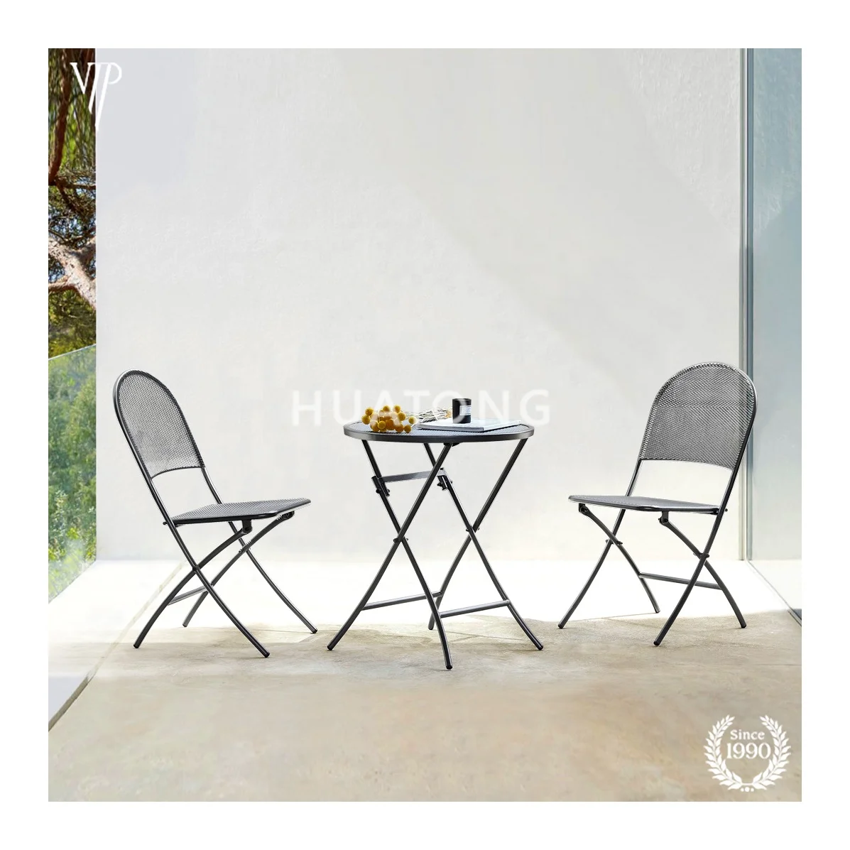 Mueble De Jardin Modern Patio Metal Outdoor ronde Table Outdoor Dining Furniture  outdoor chair sillas exterioriron