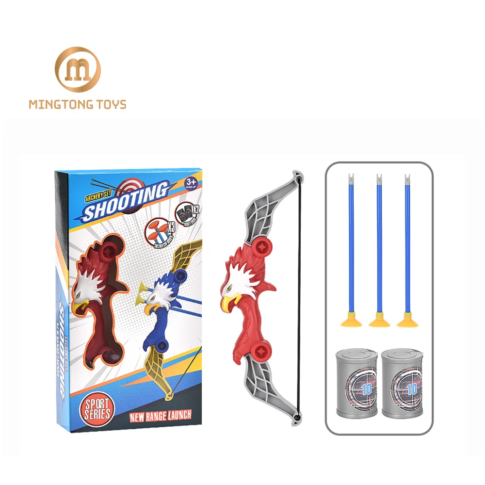 Wholesale Children Outdoor Sport Play Set 3 Suction Cups Arrows Shooting Archery Game Plastic Bow Arrow Toy