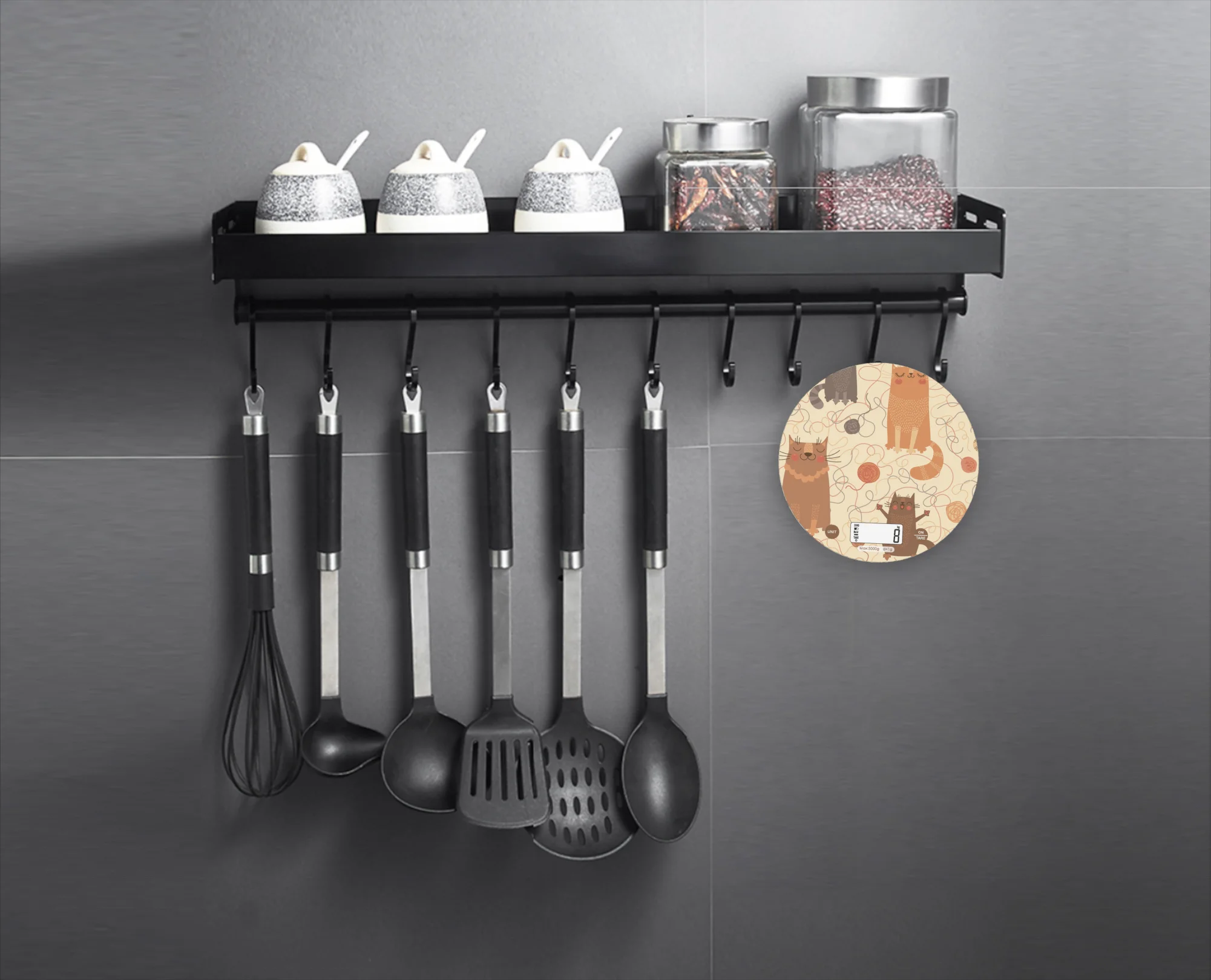 Rectangle Promotional Gift LCD Display 5kg Touch Buttons Slim Digital Kitchen Scale