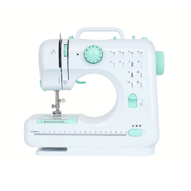 QK-505 Household Electronic portable Sewing Machine Small Mini Portable Overlock Buttonhole Sewing Machine
