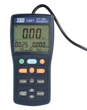 TES-1341 проволочный Анемометр TES1341 (USB интерфейс для подключения к