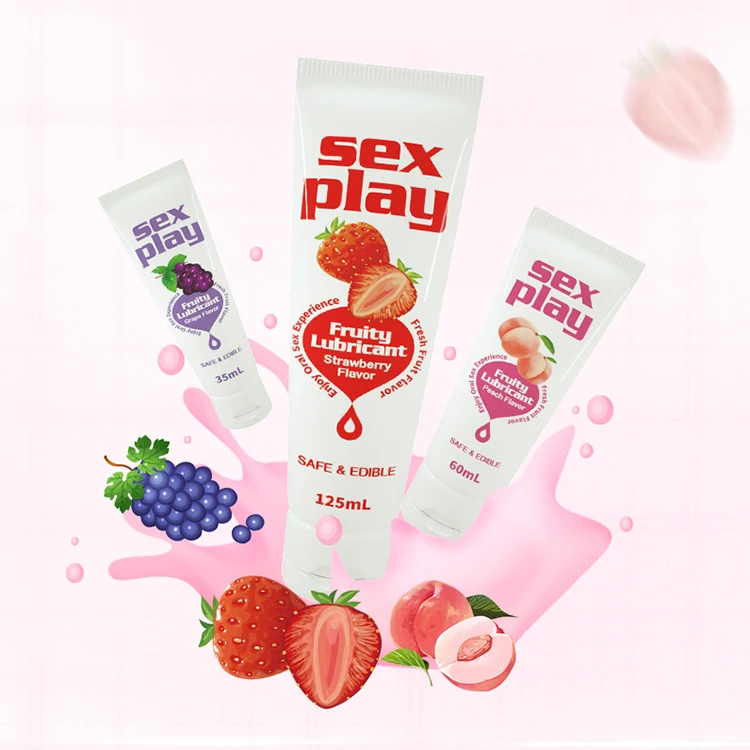 Drop Shipping Fruit Scented Flavored Oral Edible Water Base Sexual Lube Sex Play Lubricants Personal Lubricant Gel Lubrific