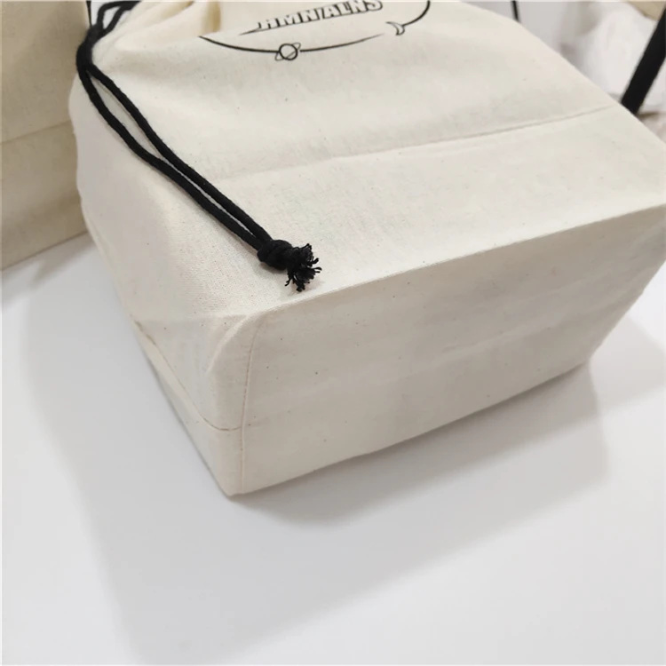 Chuanghua Customized Cotton Packaging Dust Bags For Handbags Luxury Custom Cotton Bag Drawstring With Bottom