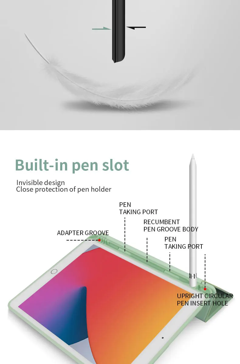 new design reasonable suction screen fuction tablet leather case