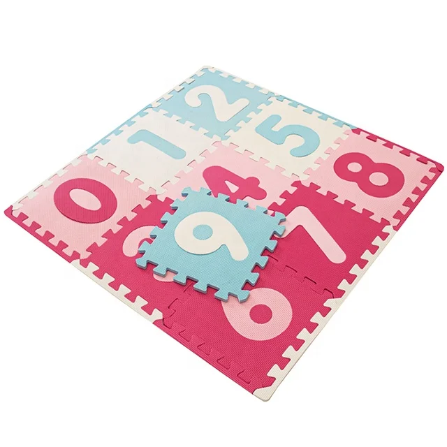 Custom Label baby & toddler Toys EVA Foam Play Mat For Baby Child Number Alphabet Puzzle Mat