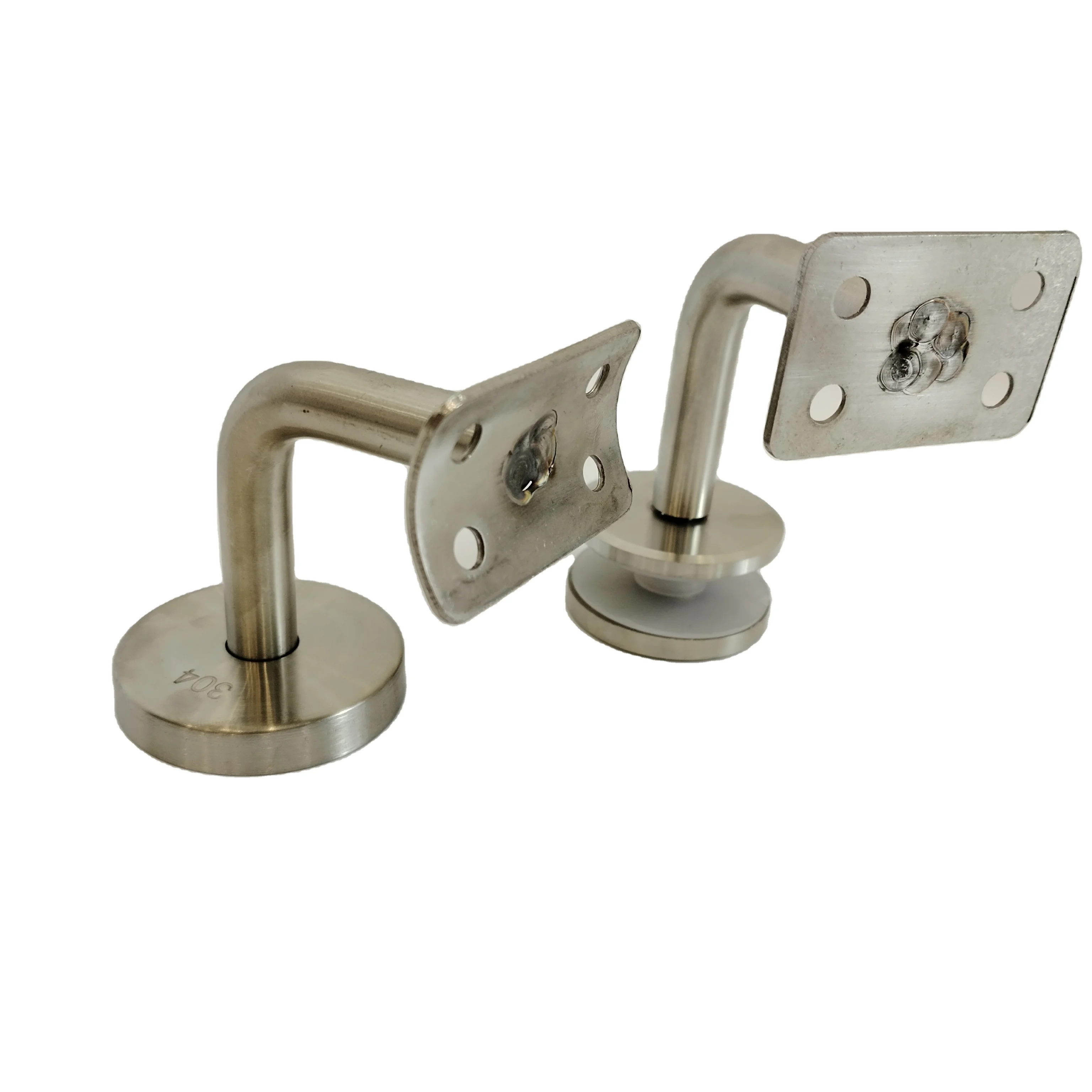 Wholesale Stainless zinc Handrail Bracket With 90 Degree Wall Mount Angle Bracket Radiused Top Railing Holder