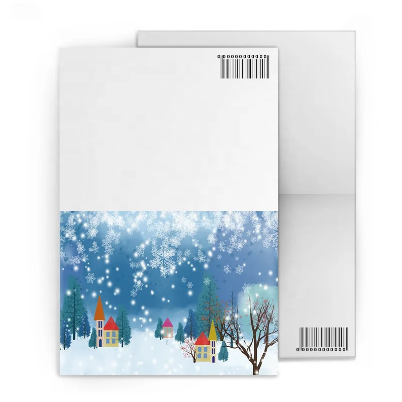 Fashion Christmas 3D lenticular greeting cards custom for souvenir
