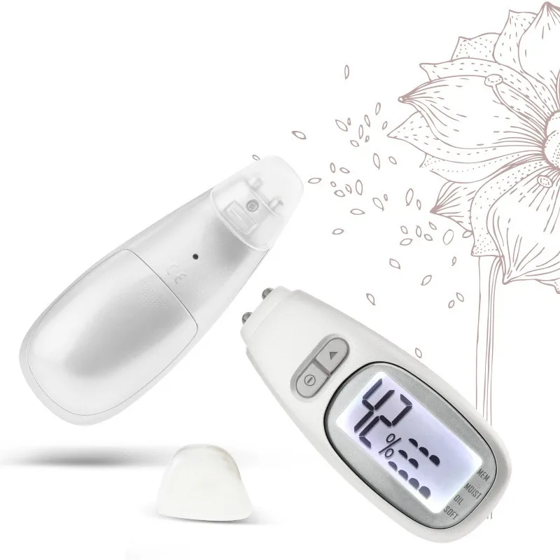 Facial Oil Tester Hydration Detector Machine Home Use Face Scanner Digital Skin Tone Moisture Analyzer