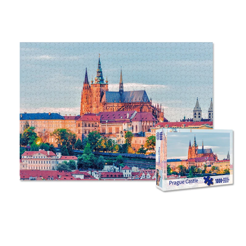 wooden puzzle maker printing 1000 piece customizable puzzle wood material painting plane puzzle