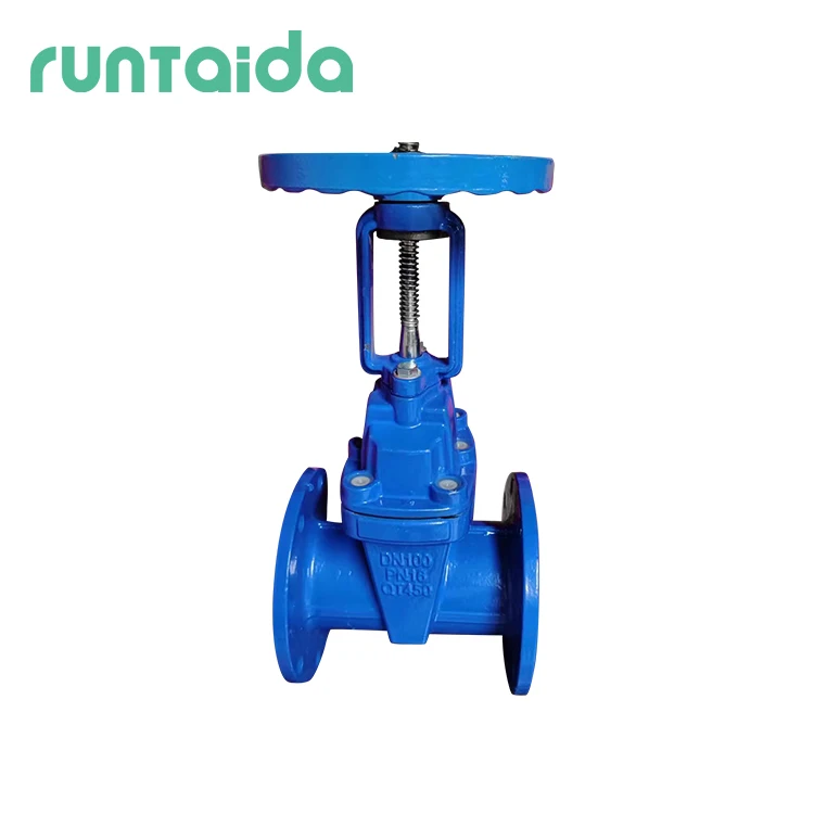 10k 5k 150lb russian standard ductile iron wafer type rising stem sluice gate valve