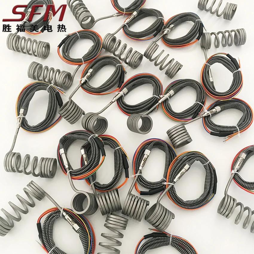 SFM 110v 220v section 4x4mm Plastic injection electric flat coil spring heater element