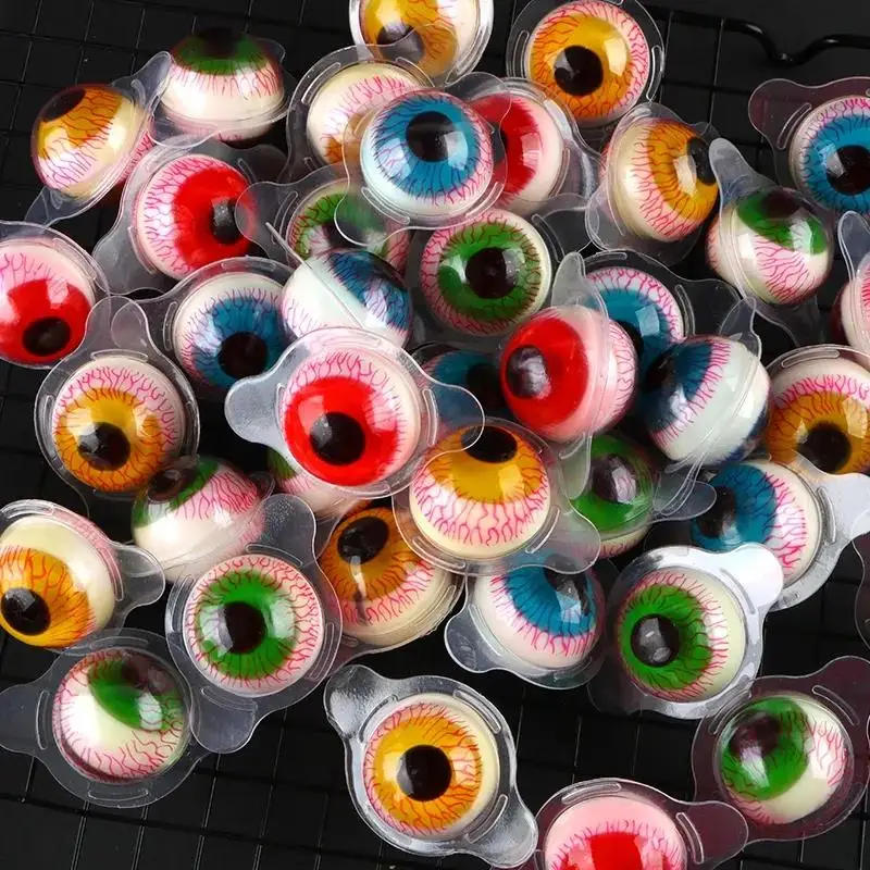 Hot selling popular scary panic eye ball soft gummy candy for Halloween party