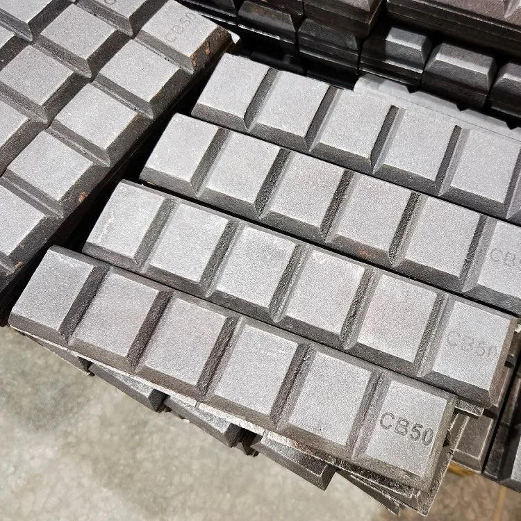 Weldable 63HRC CHOCKY WEAR BARS CB40, CB50, CB65, CB100 for abrasion and impact protection